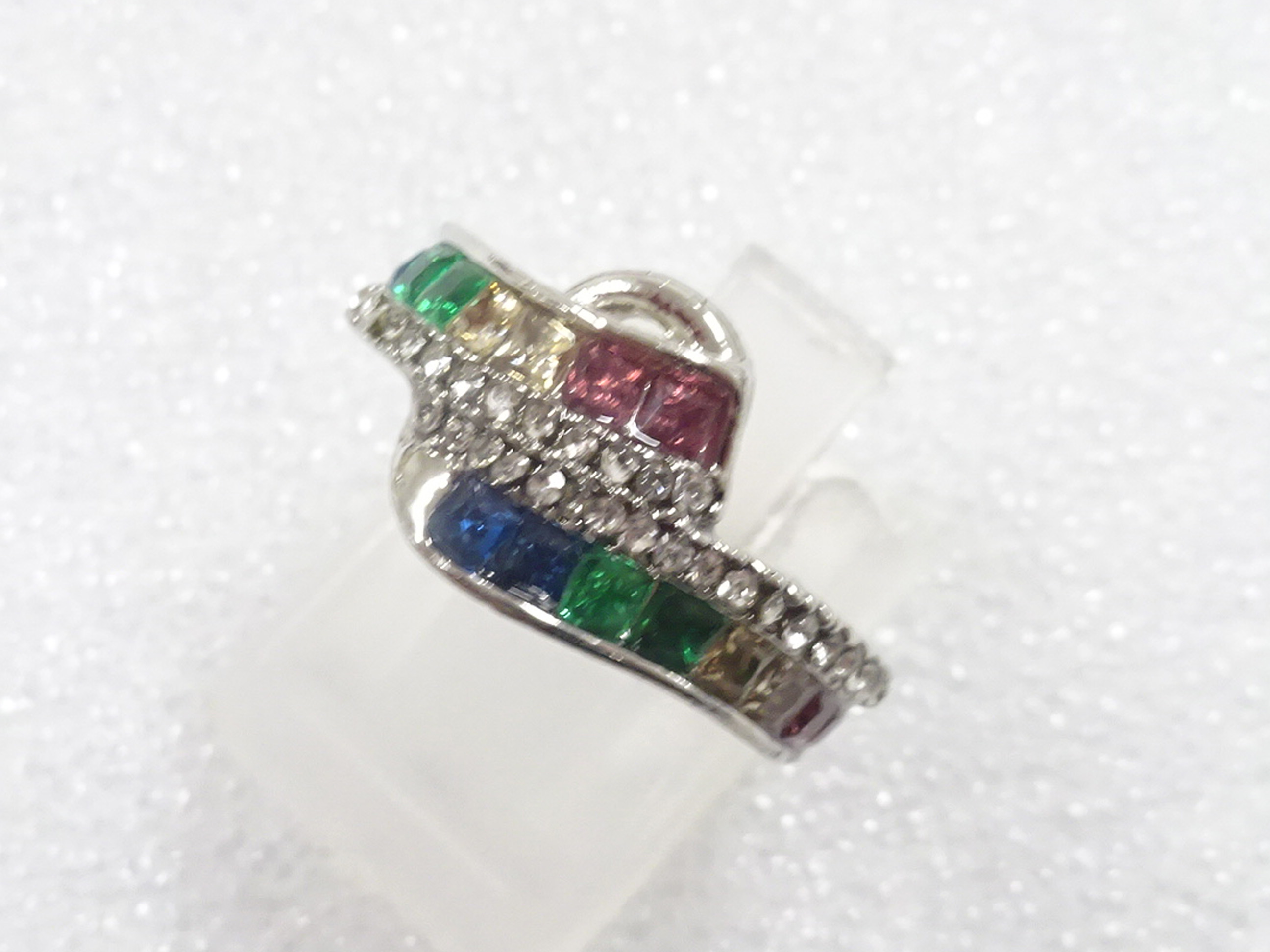 COLORED STONE FASHION RING / JP SIZE 9
